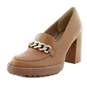 NWOB Naturalizer Shoes Women’s Callie Moc Heeled Loafers Size 9W Wide Tan